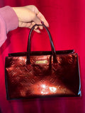 Louis Vuitton Monogram Vernis Tote PM in Metallic Burgundy