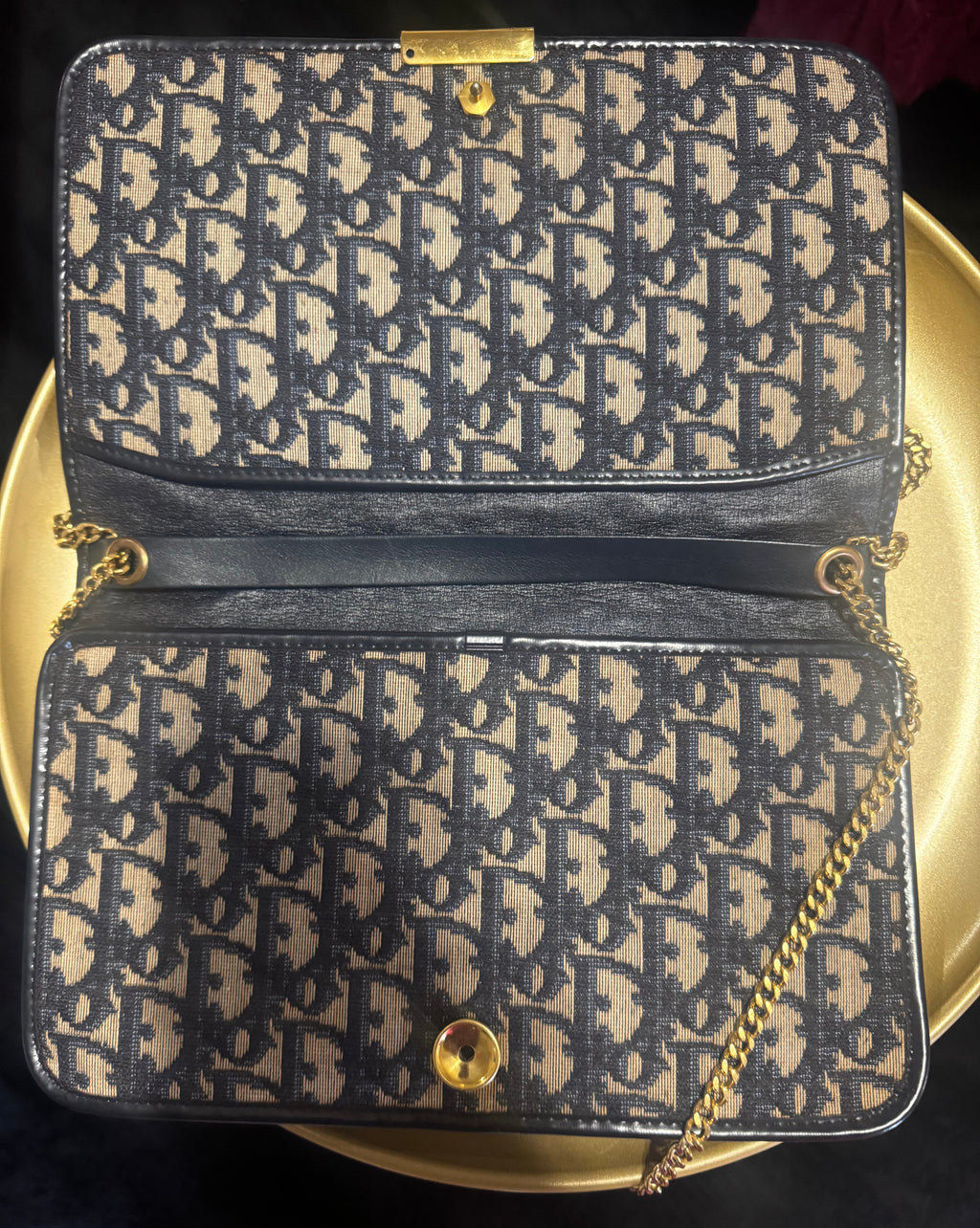 Vintage Dior Monogram Chain Shoulder Bag - RARE Galliano Era Piece