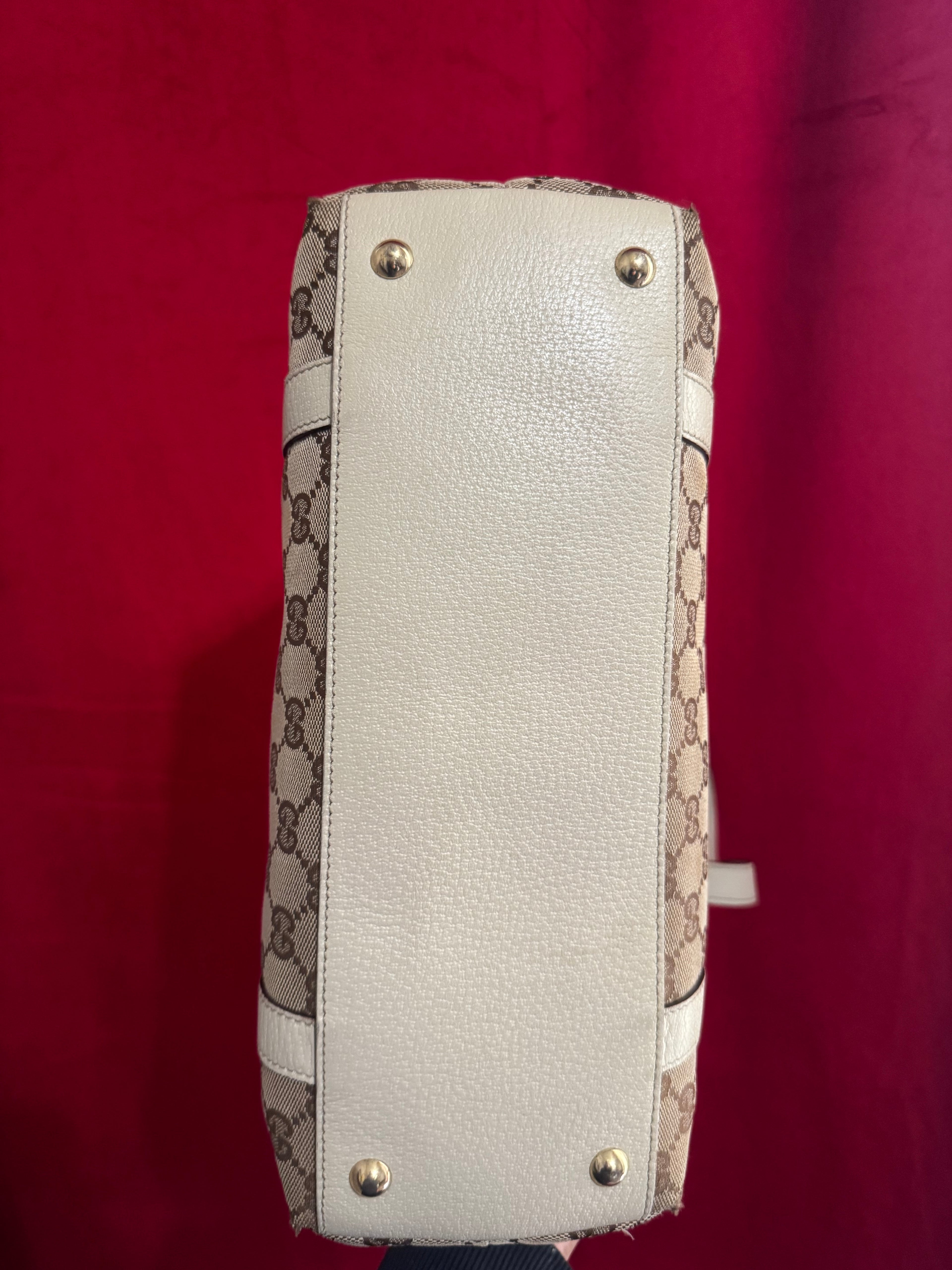 Gucci GG Canvas Tote in Cream