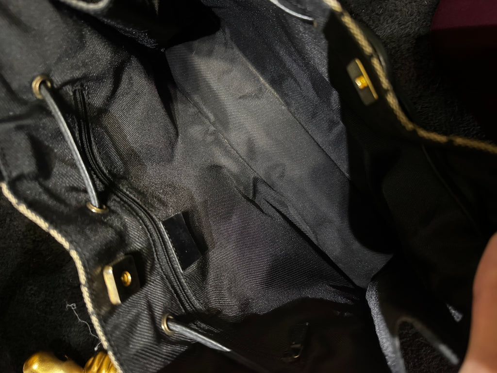 Tom Ford Era - Black Gucci GG Canvas Drawstring Tote
