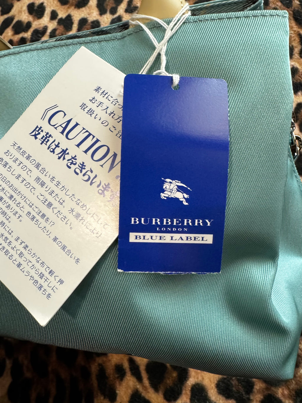 Burberry Blue Label Teal Nylon Tote (Japanese Exclusive)