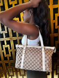 Gucci GG Canvas Tote in Cream