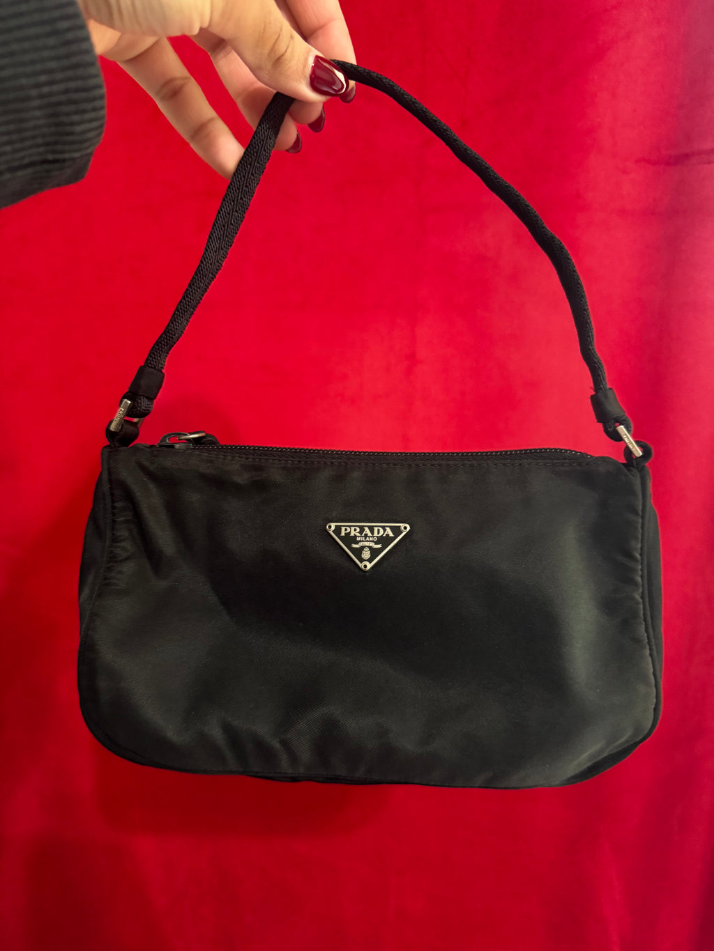 Prada Black Mini Nylon Shoulder Bag