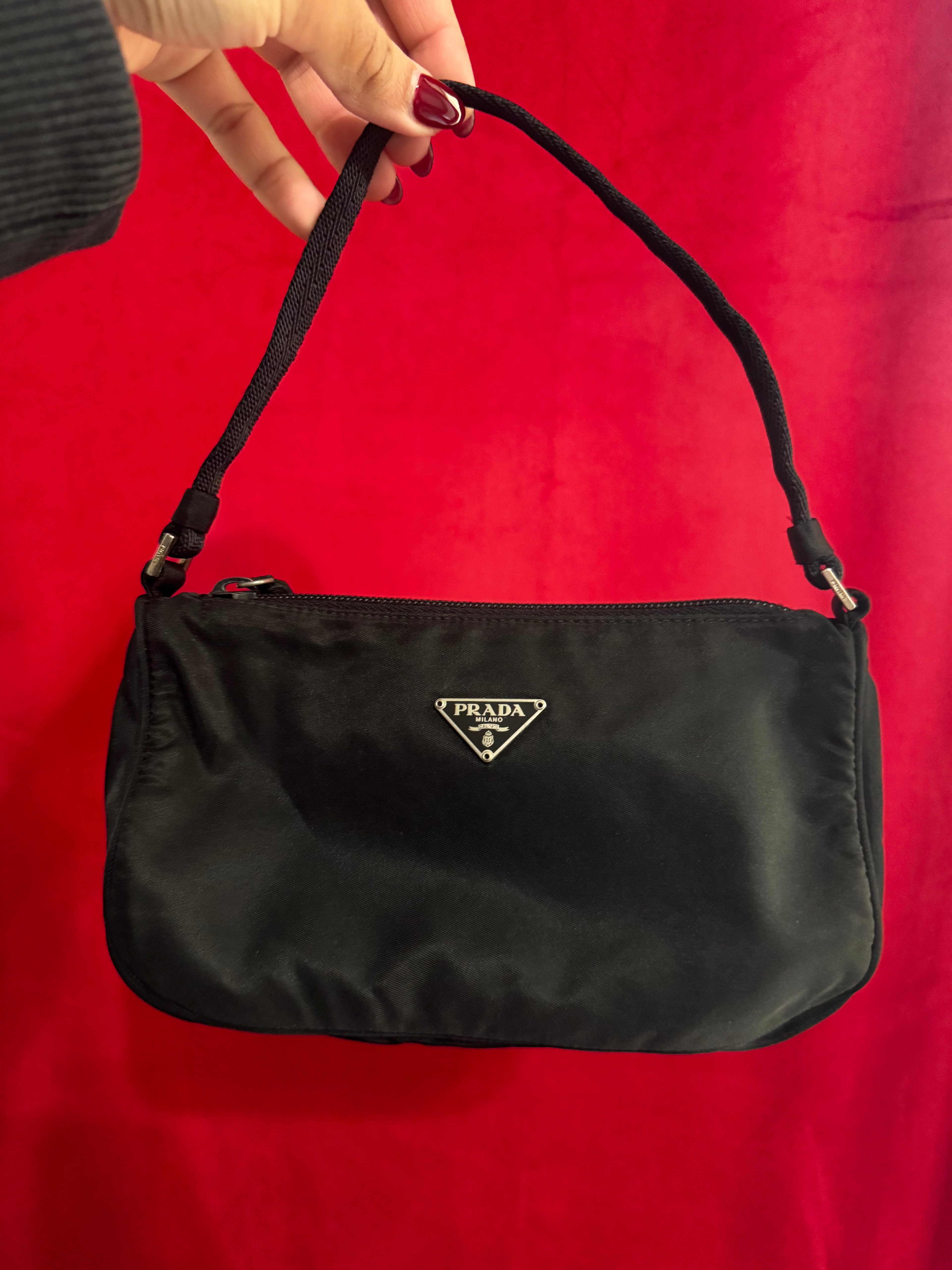 Prada Black Mini Nylon Shoulder Bag