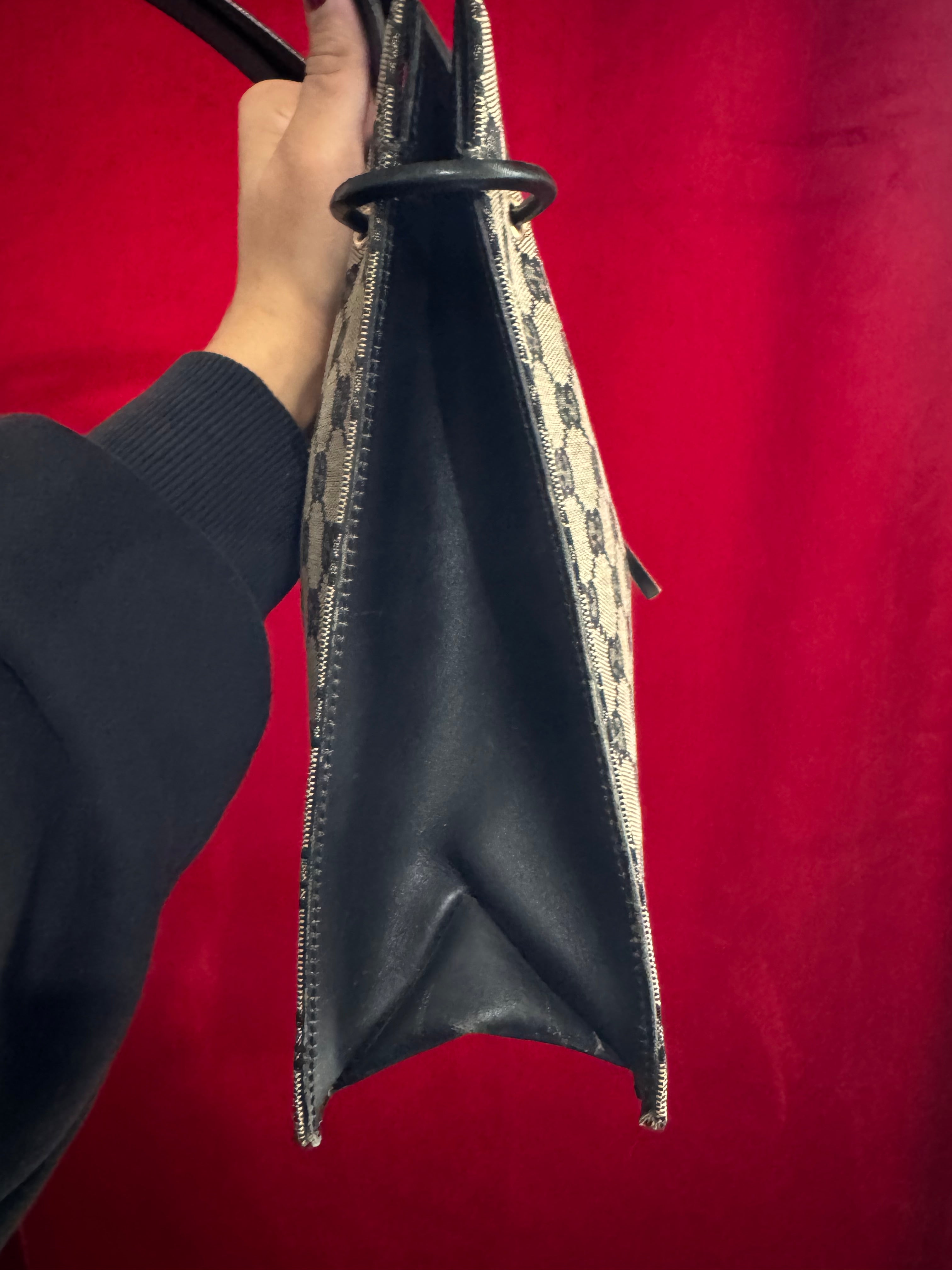 Tom Ford Era - Black Gucci GG Canvas Drawstring Tote