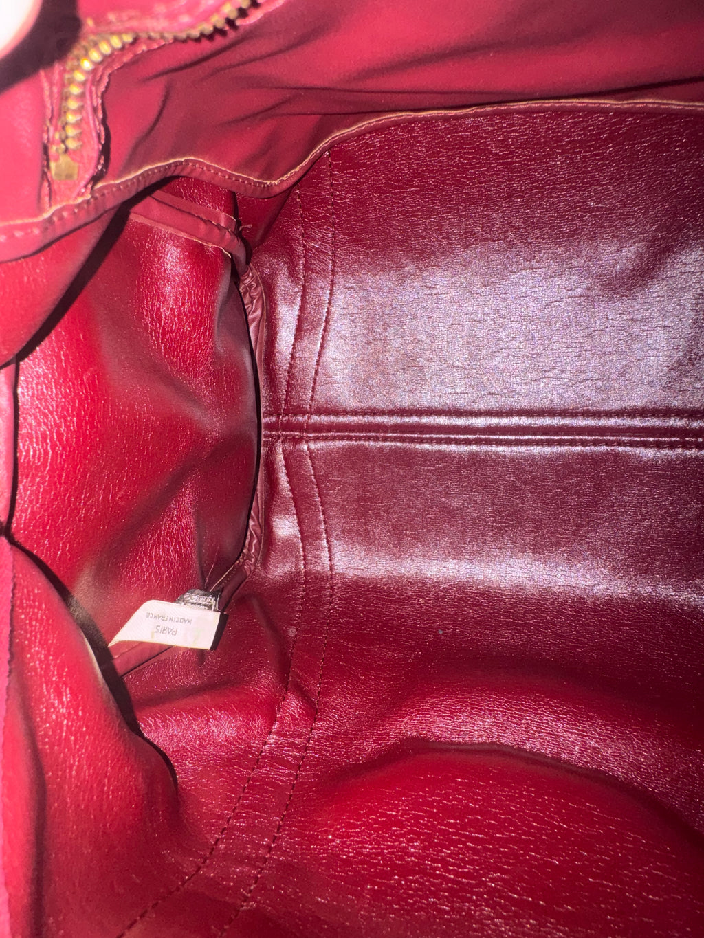 Vintage Dior Oblique Canvas Boston Bag in Burgundy