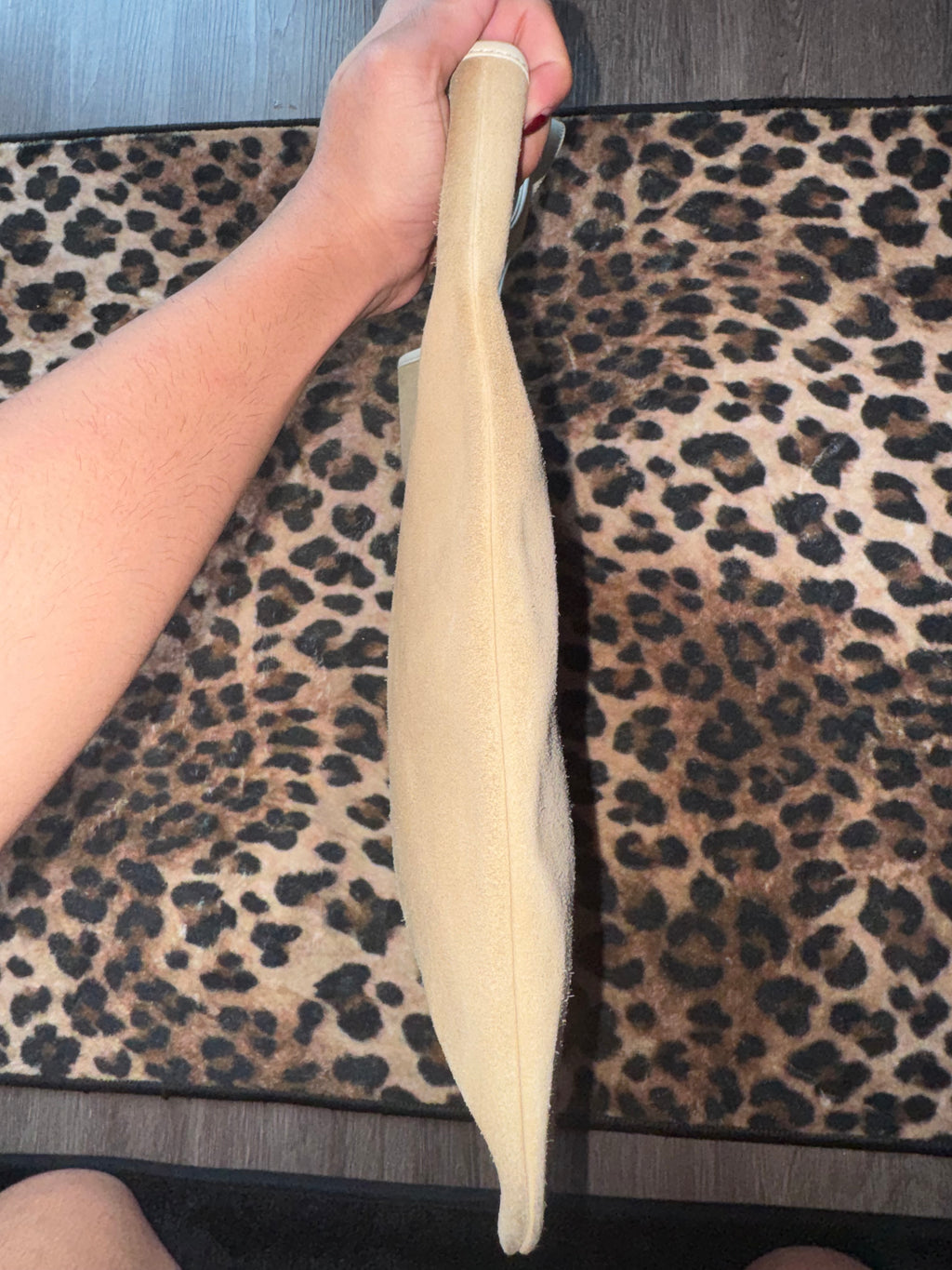 Vintage Loewe Suede Anagram Tote – Tan/Cream
