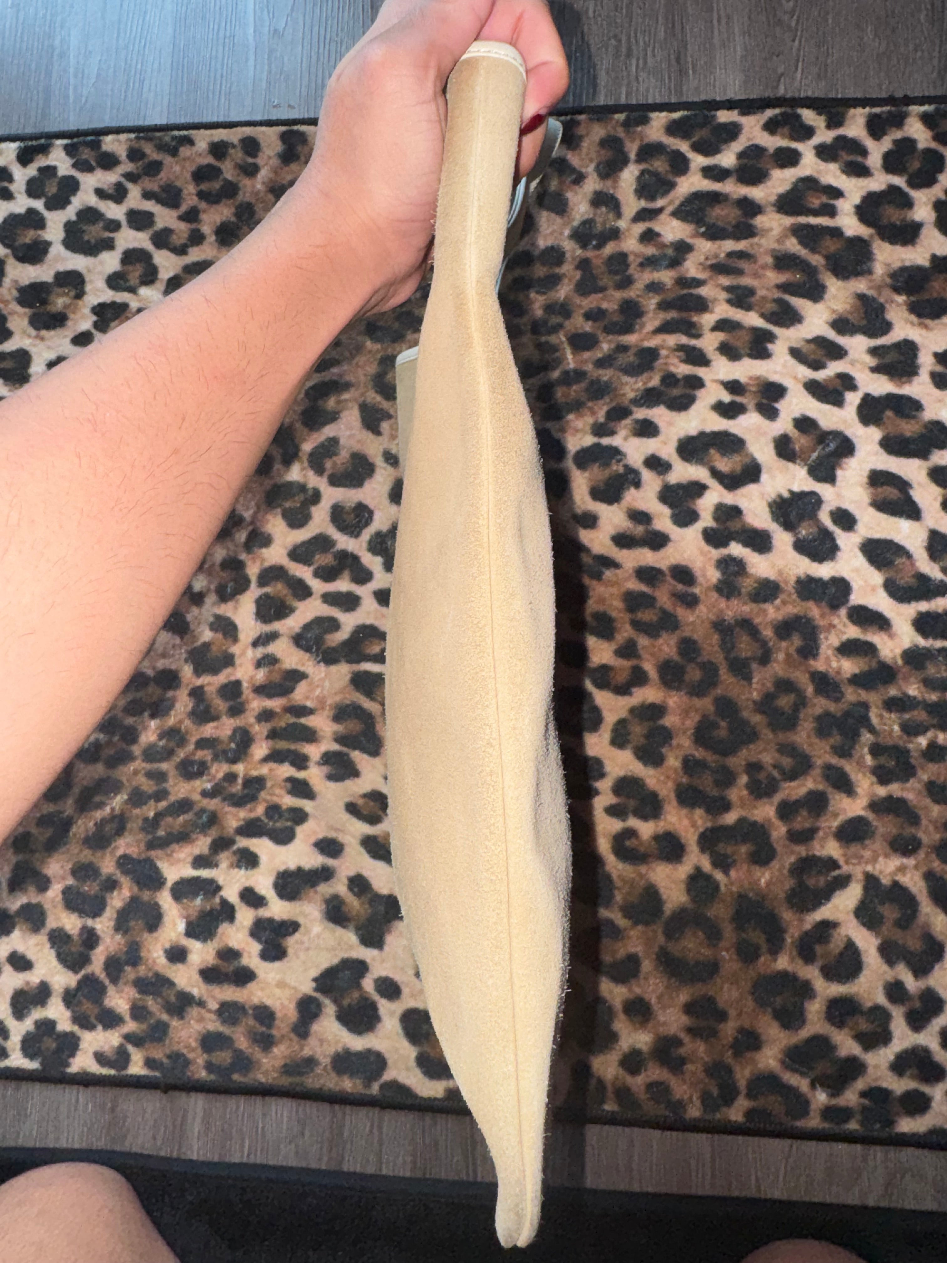 Vintage Loewe Suede Anagram Tote – Tan/Cream