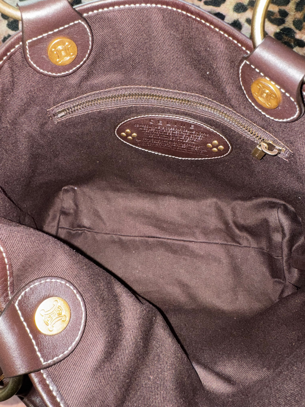 Vintage Celine Macadam Canvas Tote – Brown
