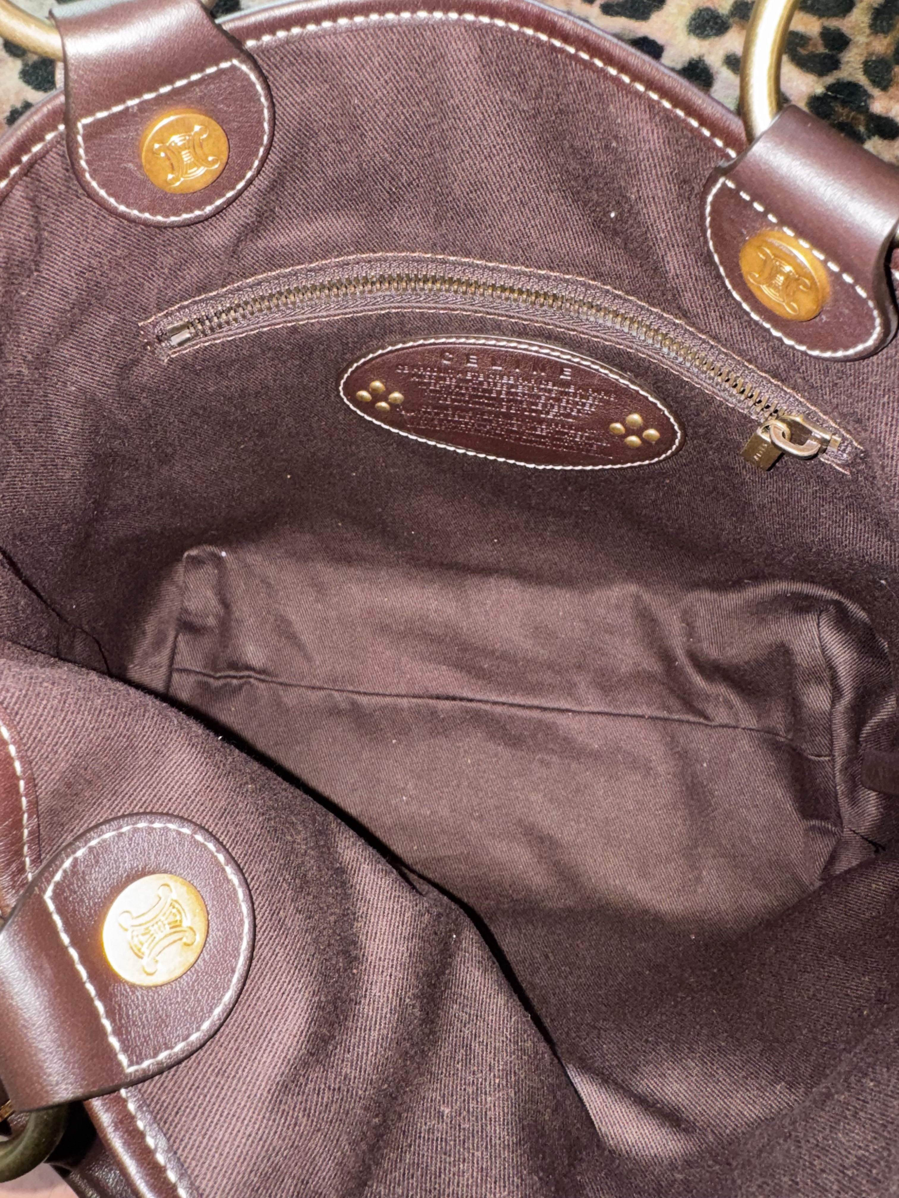 Vintage Celine Macadam Canvas Tote – Brown