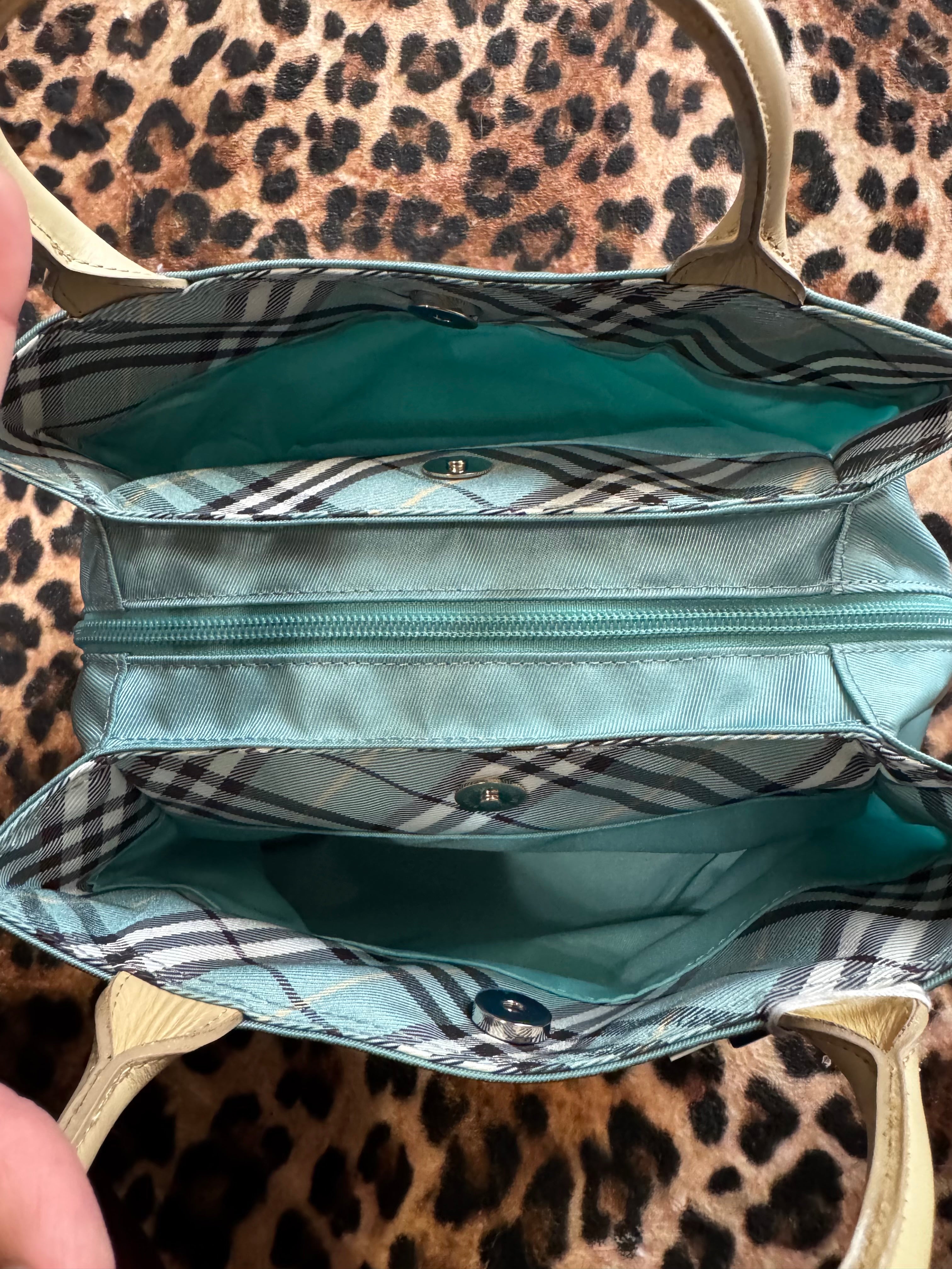 Burberry Blue Label Teal Nylon Tote (Japanese Exclusive)