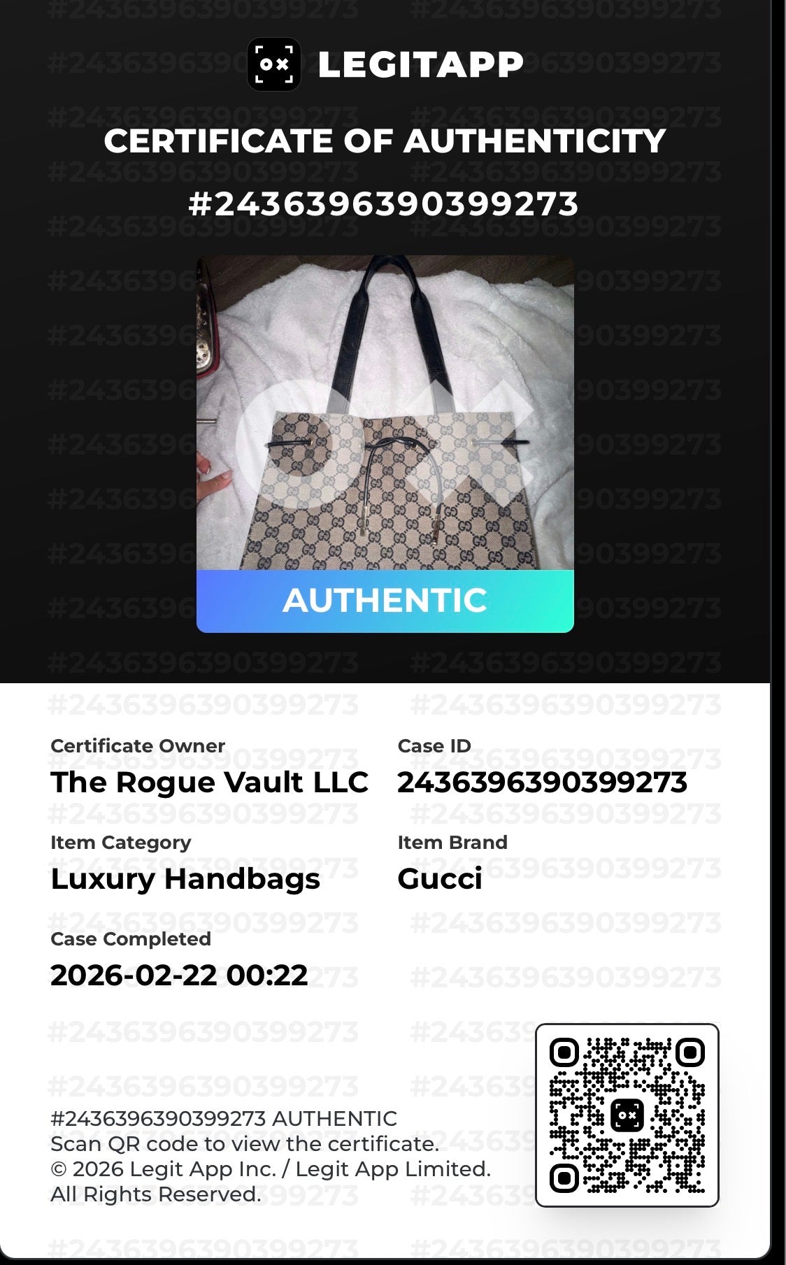 Tom Ford Era - Black Gucci GG Canvas Drawstring Tote