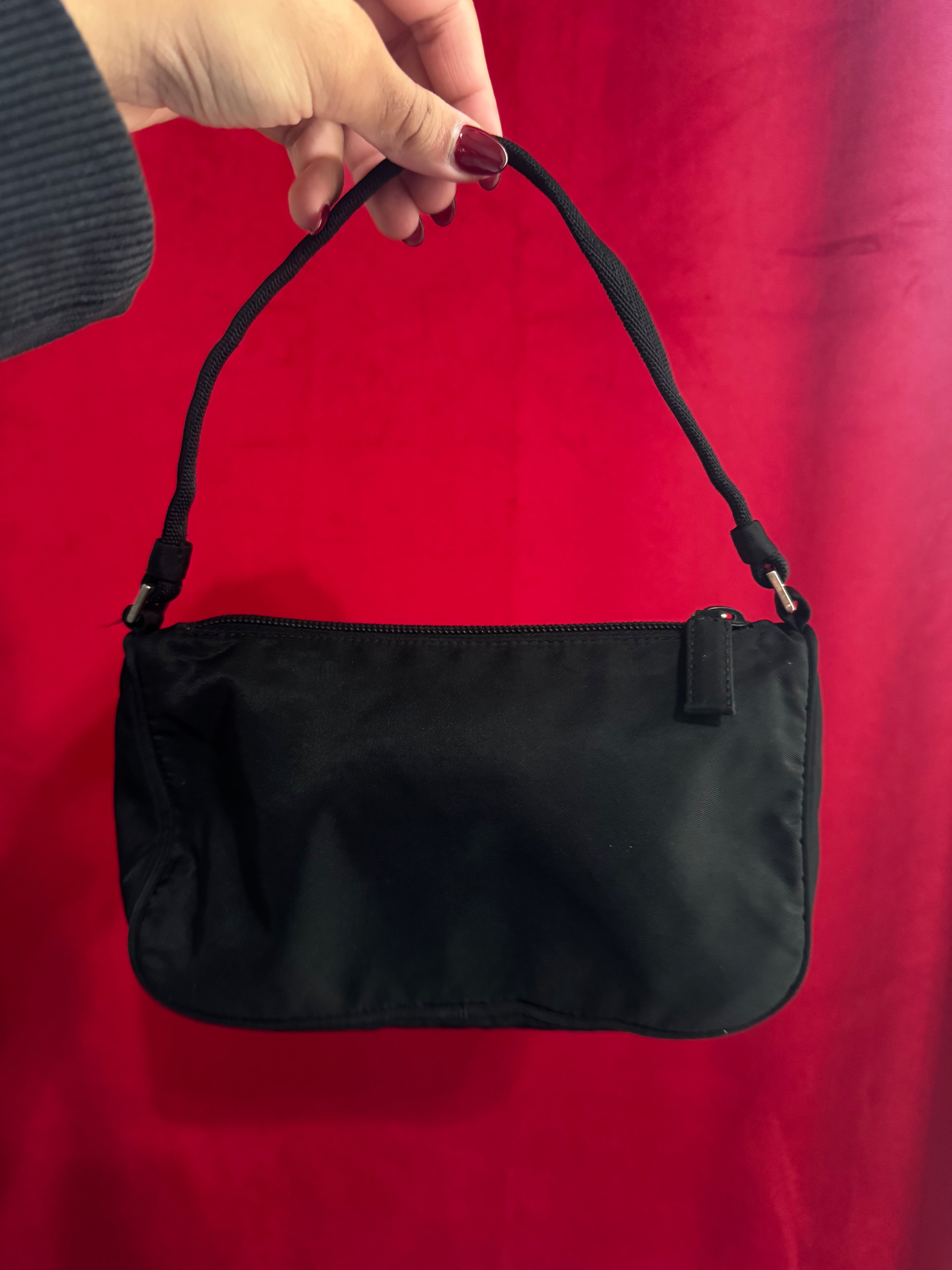 Prada Black Mini Nylon Shoulder Bag