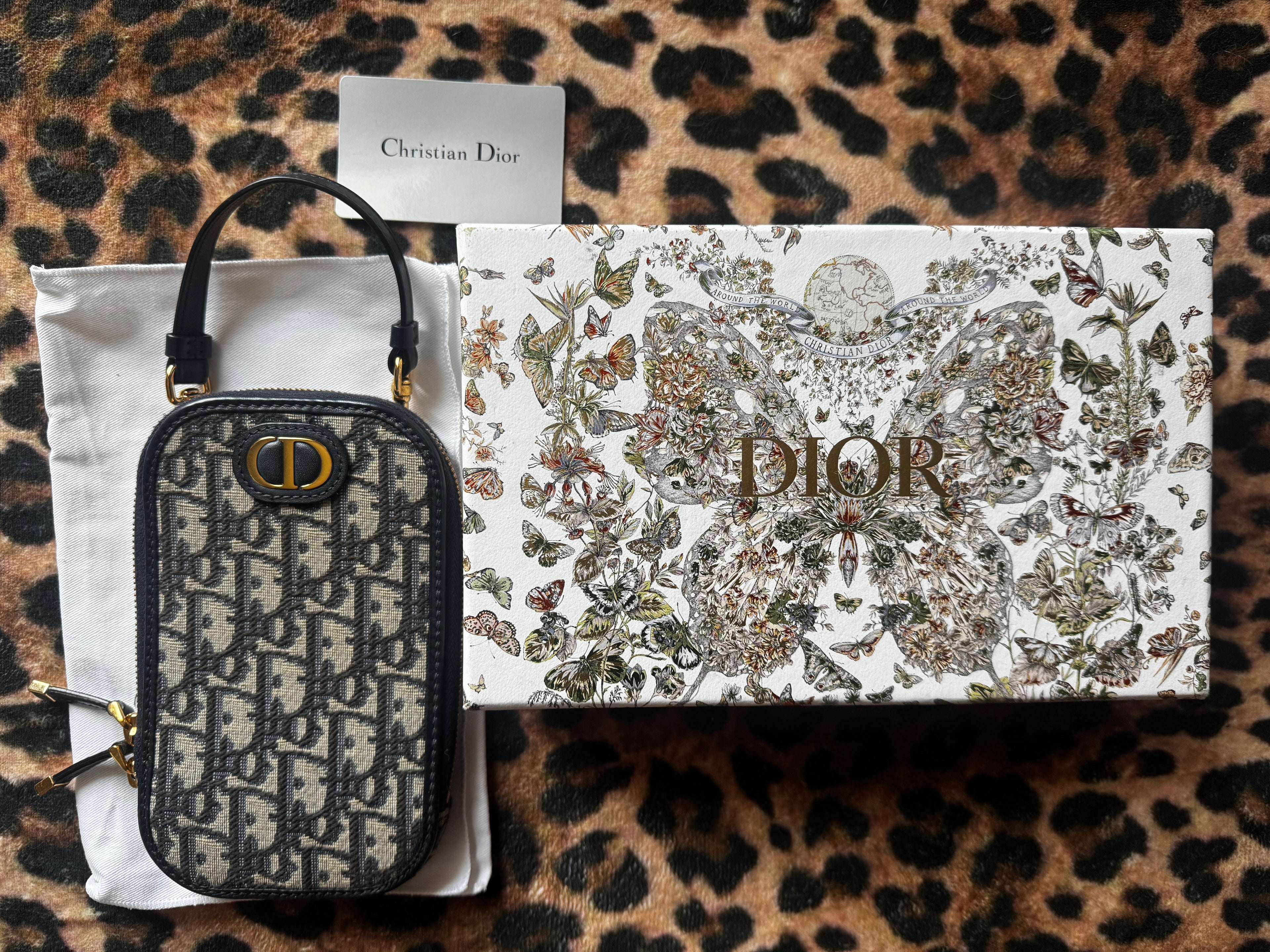 Christian Dior Oblique Jacquard 30 Montaigne Call’in Dior Phone Pouch