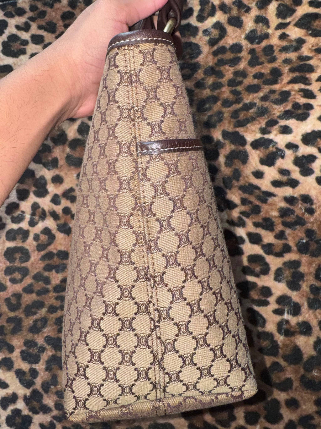 Vintage Celine Macadam Canvas Tote – Brown