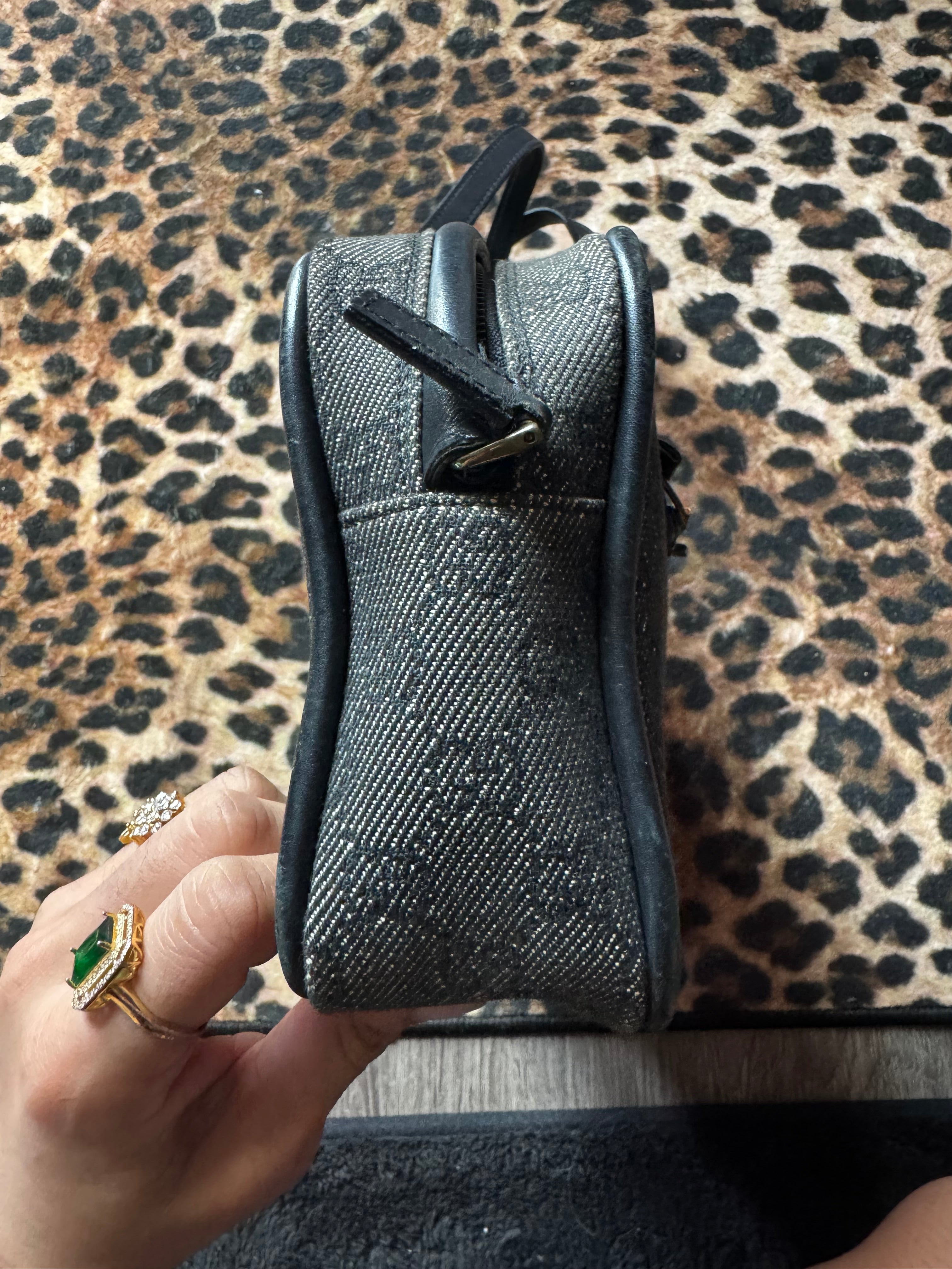 Black Gucci GG Canvas Messenger Bag