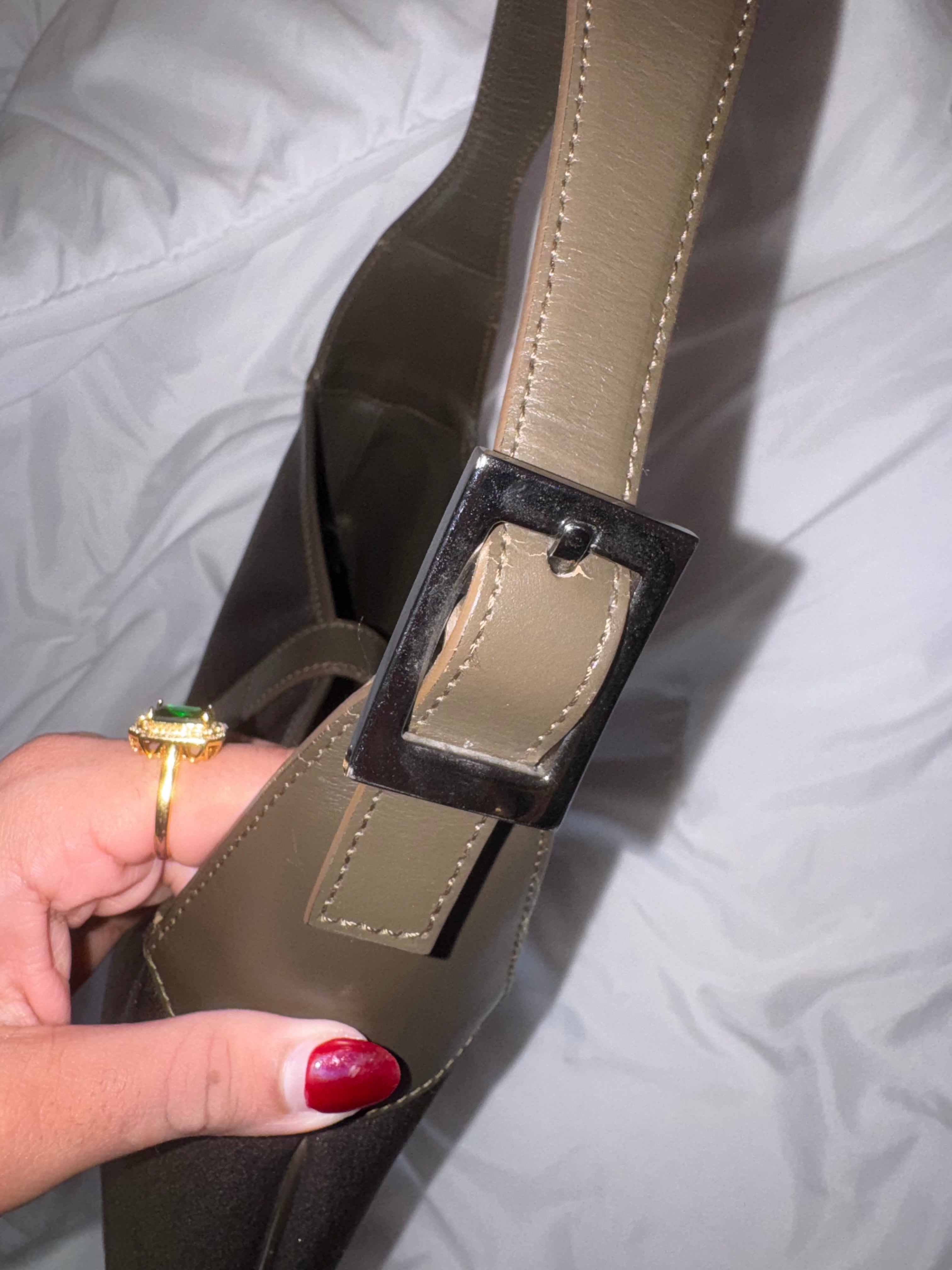 Dark Brown Gucci Jackie Leather Shoulder Bag