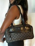 Black Gucci GG Canvas Messenger Bag